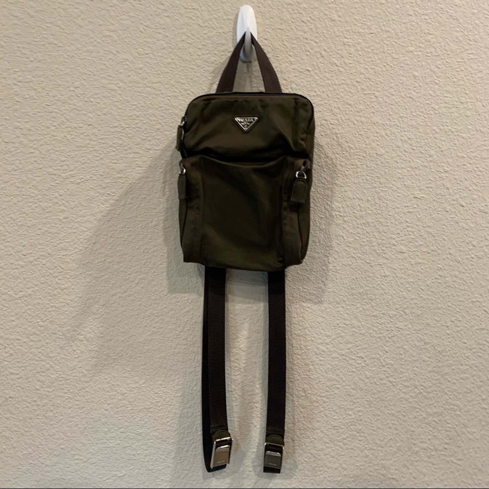 Prada Olive Green Backpack